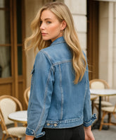 Jaqueta Jeans Feminina Oversized Denim Premium | Dalile